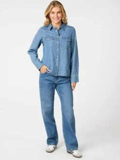 Roger Denim Skjorte, Vintage Blue, 34