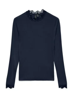 Rosa Bluse, Navy Blazer, M