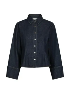 Rosa Denim Skjorte, Dark Blue, 34
