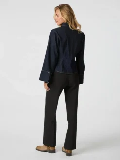 Rosa Denim Skjorte, Dark Blue, 34