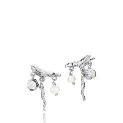 Rosa Øreringe, Silver