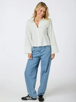 Rosa Solid Skjorte, White, 38