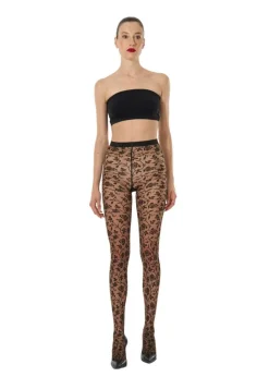 Rose Tights, Umber/Black, L