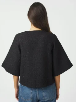 Rosella Boucle Mini Jakke, Black, 36