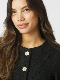 Rosella Boucle Mini Jakke, Black, 36