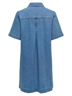 Rosenheim Zip Denimkjole, Light Medium Blue Denim, L