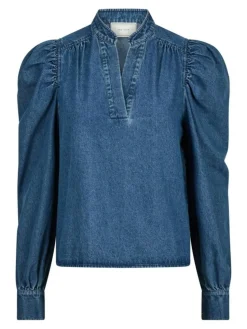 Rosslyn Denim Bluse, Blue, 34