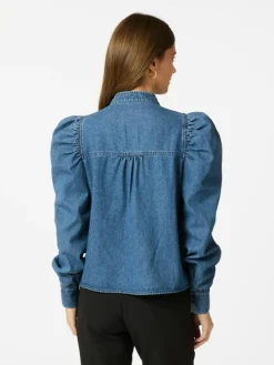 Rosslyn Denim Bluse, Blue, 34