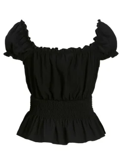 Rue Bustier Bluse, Black, S