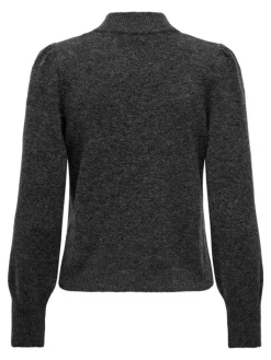 Rue Life Striktrøje, Dark Grey Melange, S