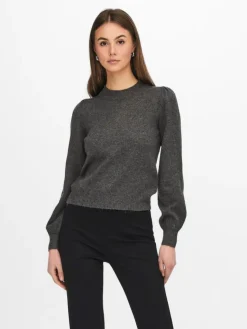 Rue Life Striktrøje, Dark Grey Melange, S