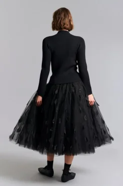 Saku Bluse, Black/Ivory Twist, S