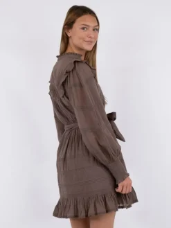 Salli S Voile Kjole, Light Brown, 38