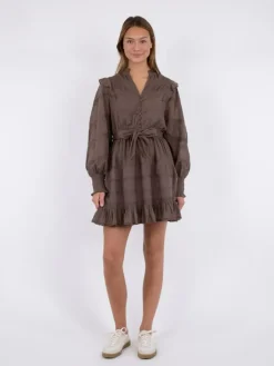 Salli S Voile Kjole, Light Brown, 38