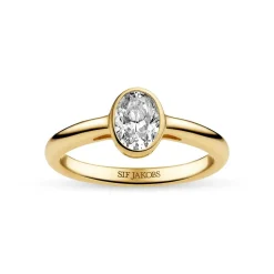 Sardinien Ovale Piccolo Ring, Gold Plated, 54
