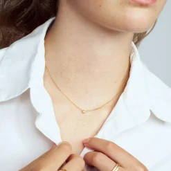 Sarzana Halskæde, Gold Plated, 45 cm