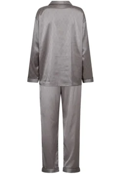 Satin Pyjamassæt, Grey, L