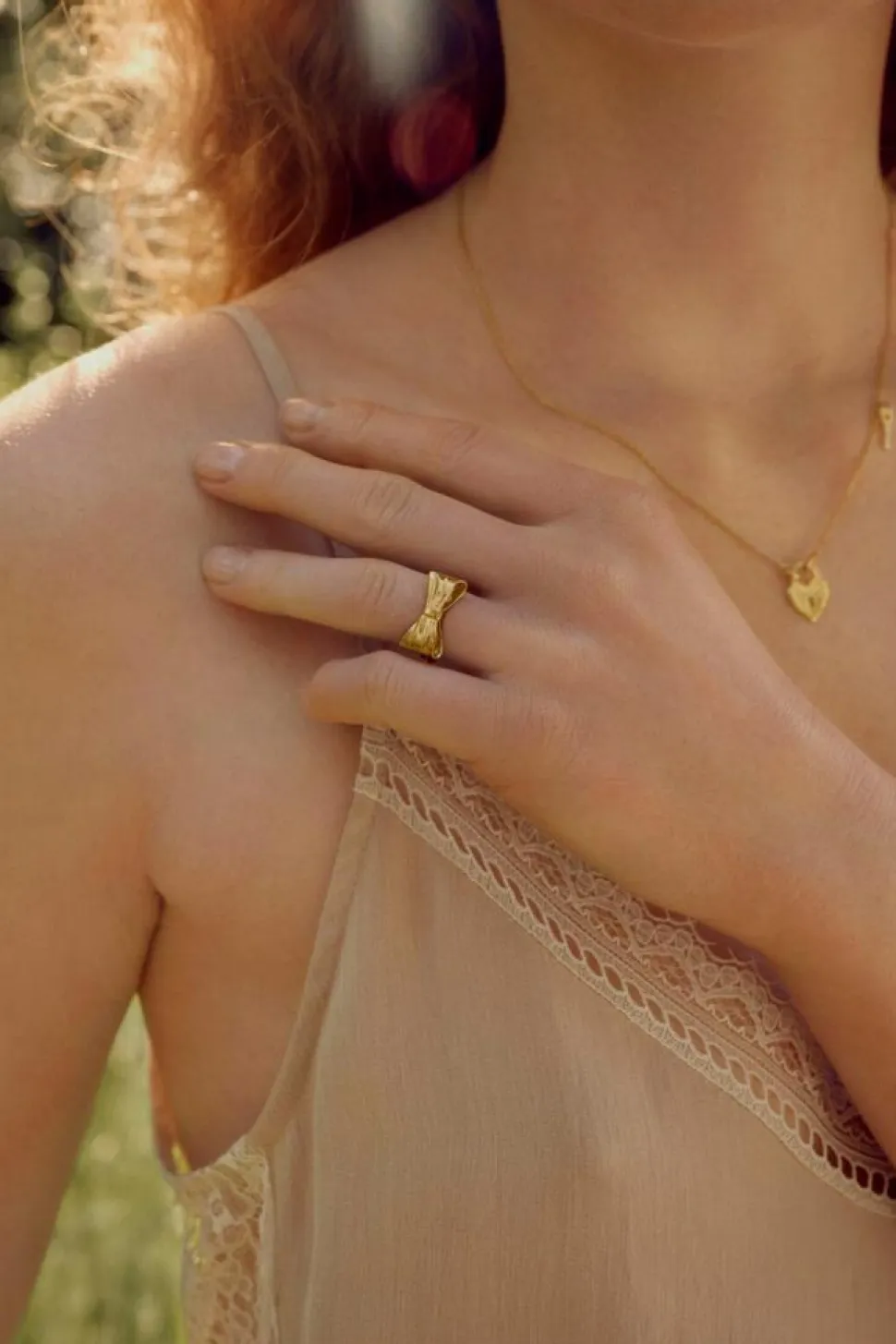 Satin Ring, Gold Plated, 55