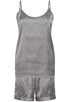 Satin Short Natsæt, Grey, M