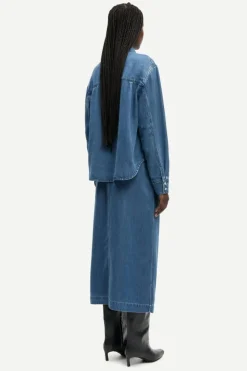 Satove Nederdel, Medium Denim Blue, XL
