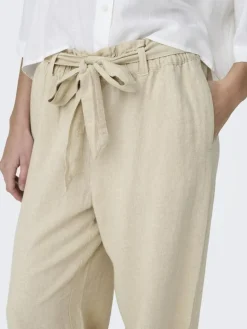 Say Linen Bukser, Oatmeal, 38