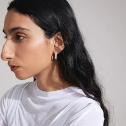 Scottie Recycled Hoop Øreringe, Silver Plated