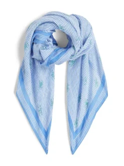 Script Monogram Tørklæde, Blue Spell