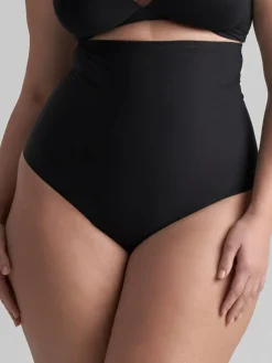Sculpting High Waist Thong, Black, XL