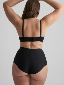 Sculpting Mid Waist Brief, Black, XXL