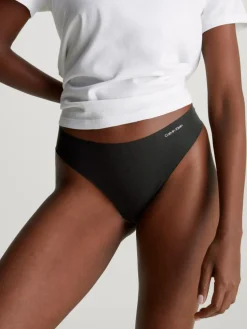 Seamless Thong, Black, L