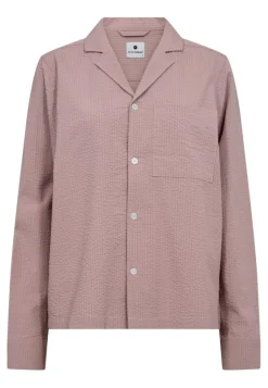 Seersucker Natskjorte, Rose, XS