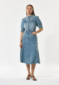 SelenaDEA Denimkjole, Light Blue, M