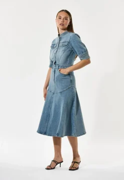 SelenaDEA Denimkjole, Light Blue, M