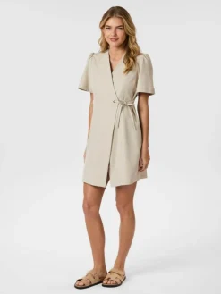 Sendita Eyelet Kjole, Sand, 42