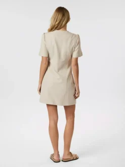 Sendita Eyelet Kjole, Sand, 42