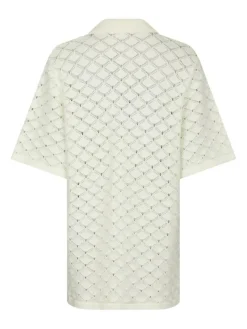 Sette Crochet Bluse, Off White, 36