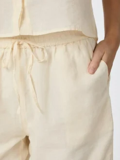 Shala Linen Shorts, Light Yellow, 38