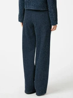 Shaya Denim Structure Bukser, Dark Blue, 34