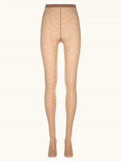 Sheer Pattern Tights, Fairly Light, S