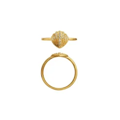 Shell Ring, 18Ct Gold Plated/White, 54