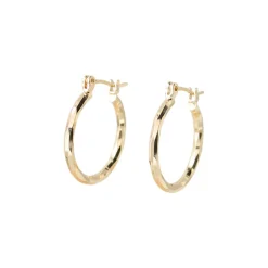 Shiny Hoop Øreringe, Gold Plated