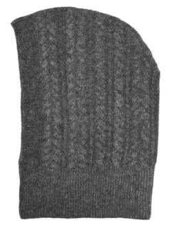 Sia Cable Balaclava, Dark Grey Melange