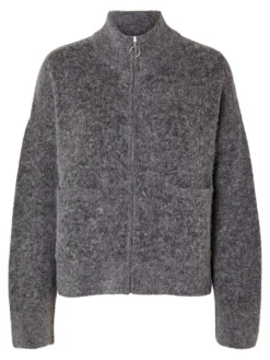 Sia Cardigan, Medium Grey Melange, L