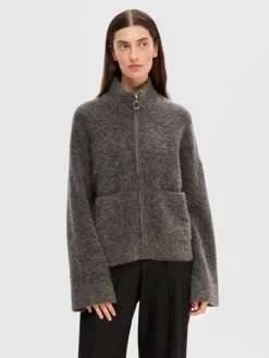 Sia Cardigan, Medium Grey Melange, L