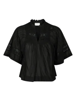 Siama S Voile Bluse, Black, 34