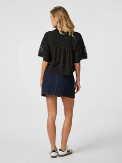 Siama S Voile Bluse, Black, 34