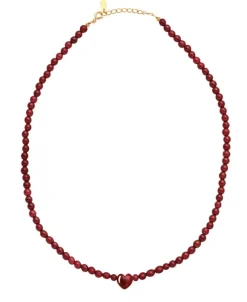 Sienna Heart Halskæde, Gold Plated, 40+3 cm