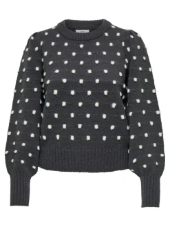 Sigrid Striktrøje, Dark Grey Melange, XL