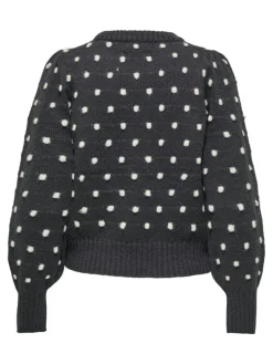 Sigrid Striktrøje, Dark Grey Melange, XL