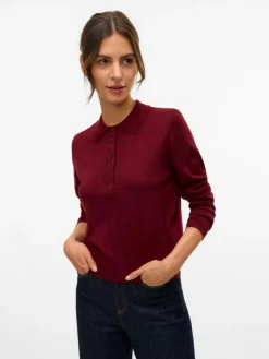 Sikita Polo Striktrøje, Zinfandel, M